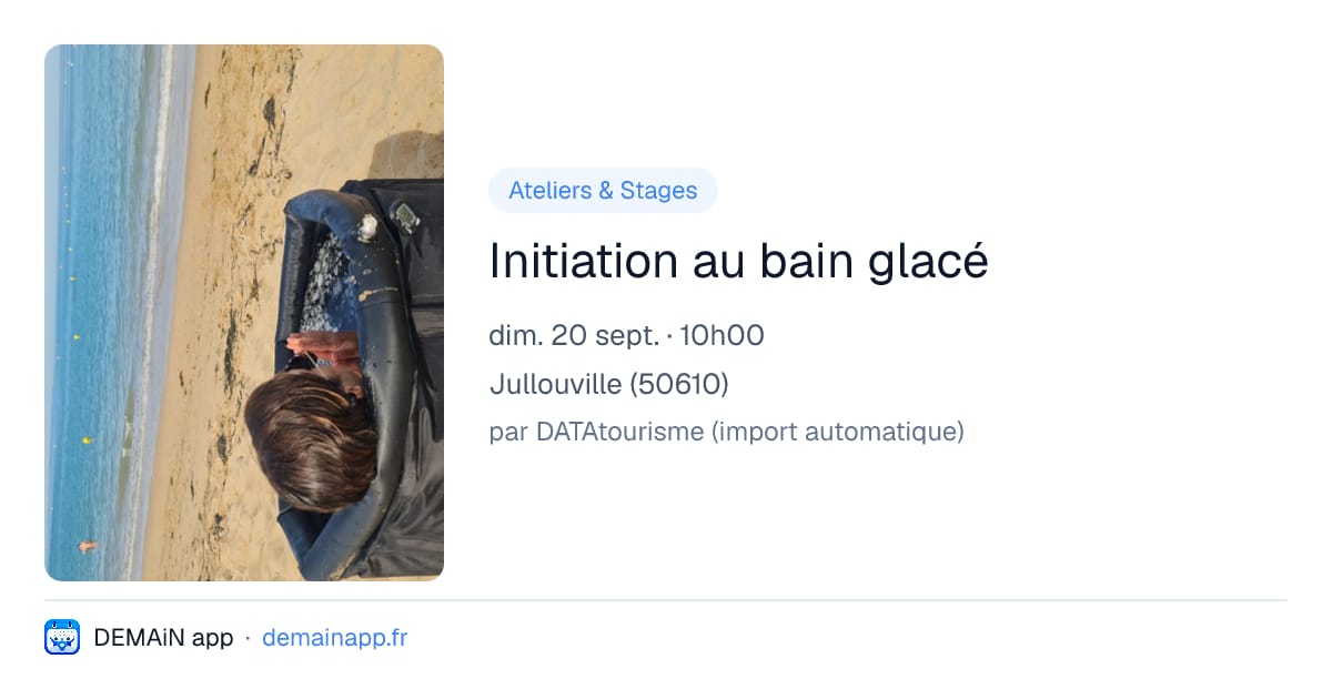 Initiation au bain glacé — Jullouville