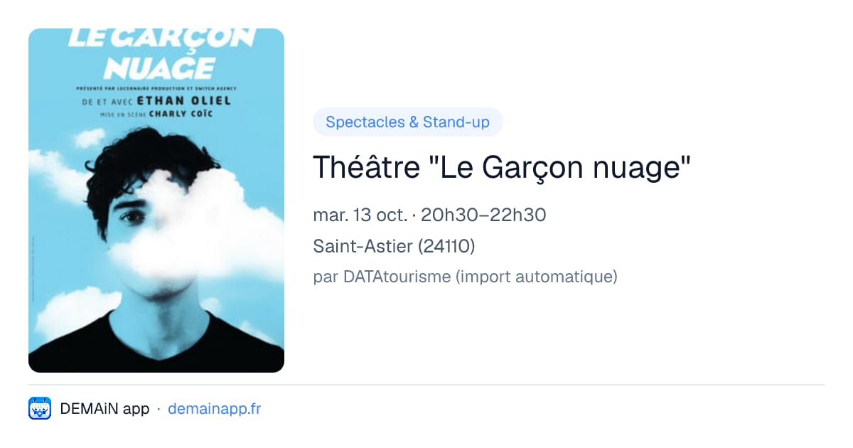 Théâtre "Le Garçon nuage" — Saint-Astier