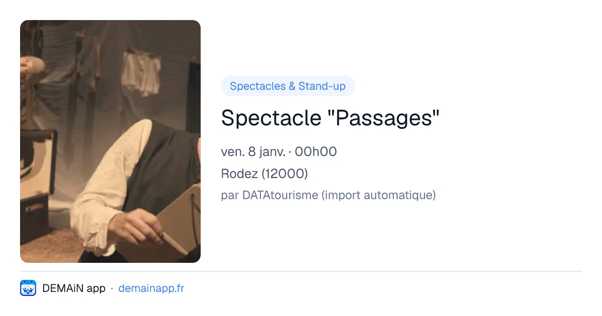 Spectacle "Passages" — Rodez