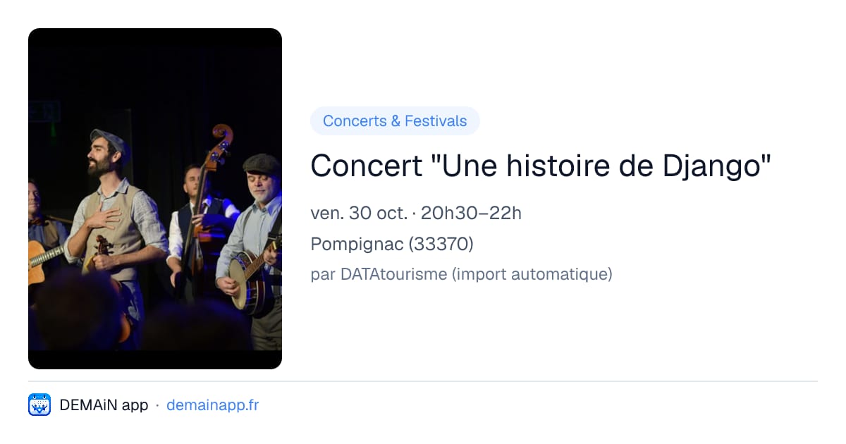 Concert "Une histoire de Django" — Pompignac