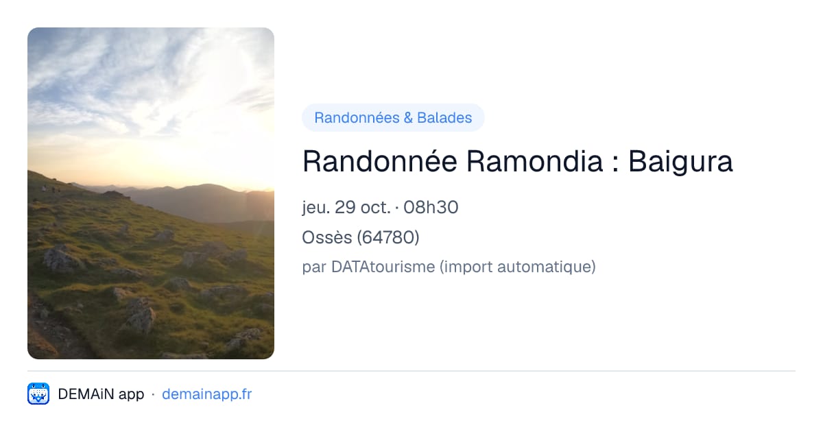 Randonnée Ramondia : Baigura — Ossès