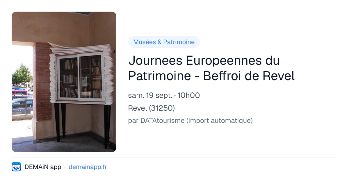 Journees Europeennes du Patrimoine - Beffroi de Revel — Revel