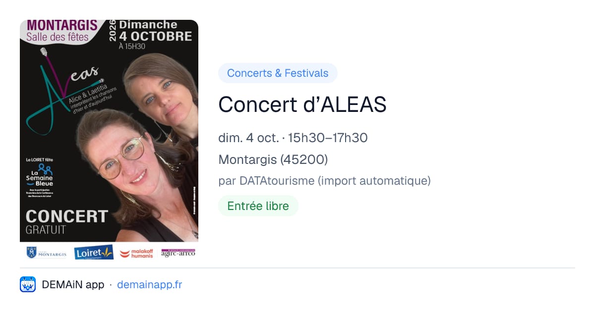 Concert d’ALEAS — Montargis