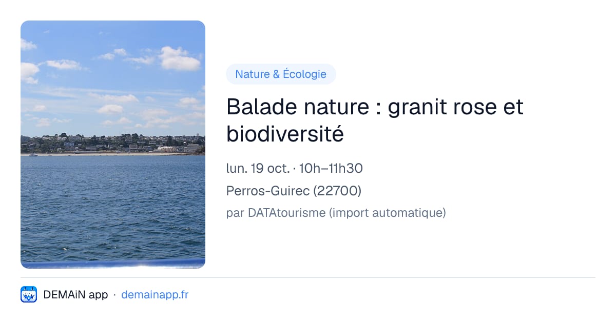 Balade nature : granit rose et biodiversité — Perros-Guirec