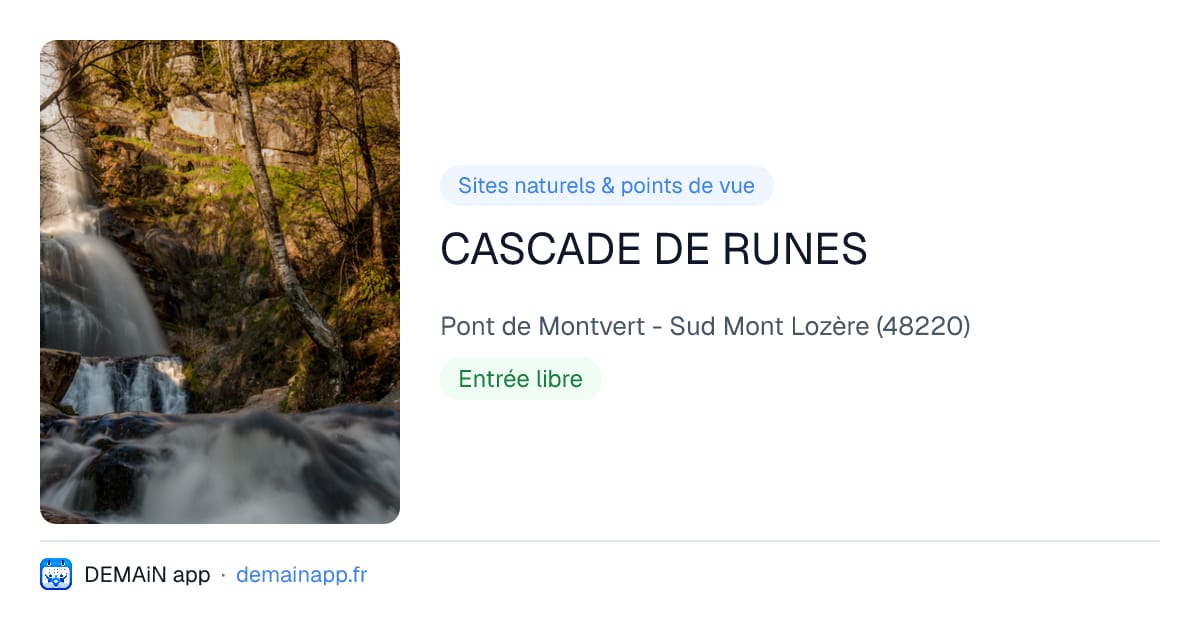 CASCADE DE RUNES — Pont de Montvert - Sud Mont Lozère