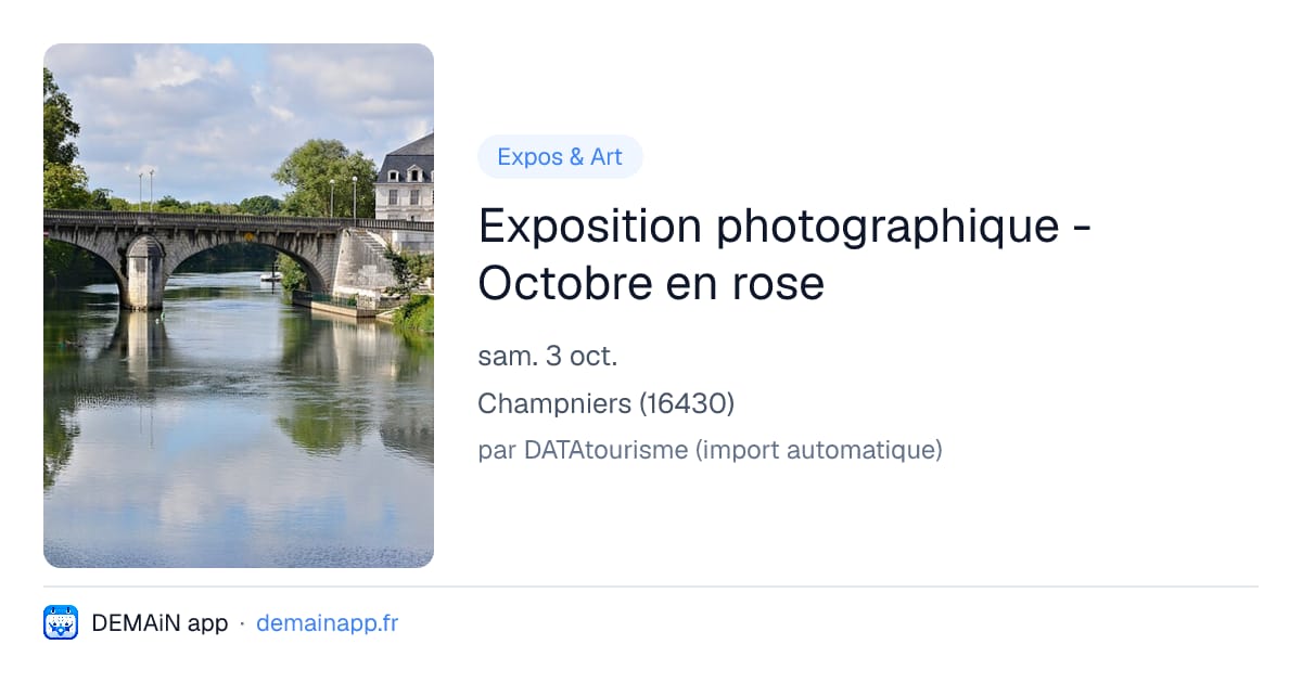 Exposition photographique - Octobre en rose — Champniers