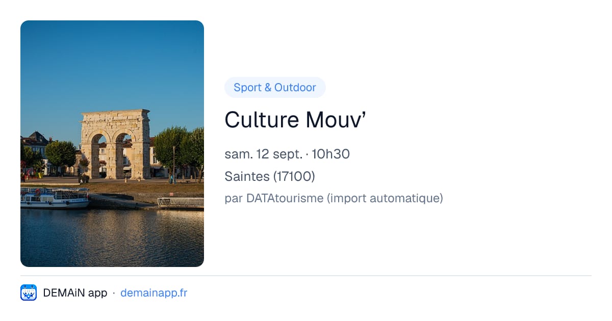 Culture Mouv’ — Saintes
