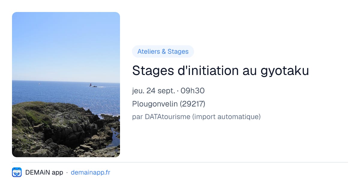 Stages d'initiation au gyotaku — Plougonvelin