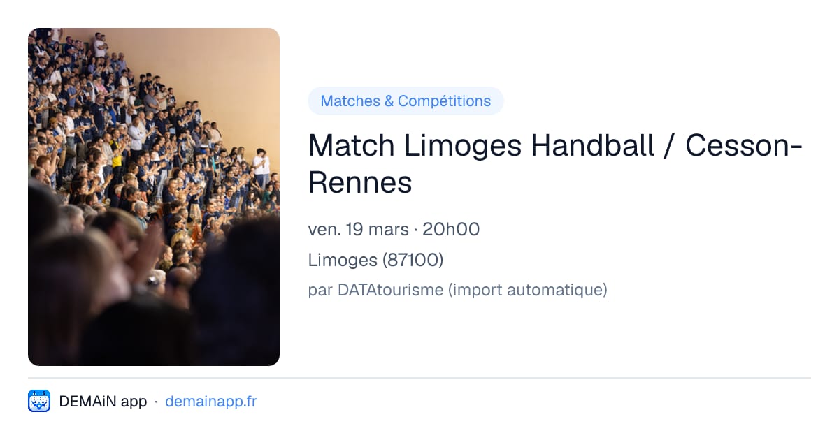 Match Limoges Handball / Cesson-Rennes — Limoges