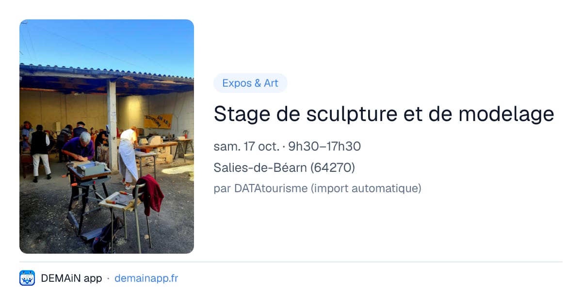 Stage de sculpture et de modelage — Salies-de-Béarn