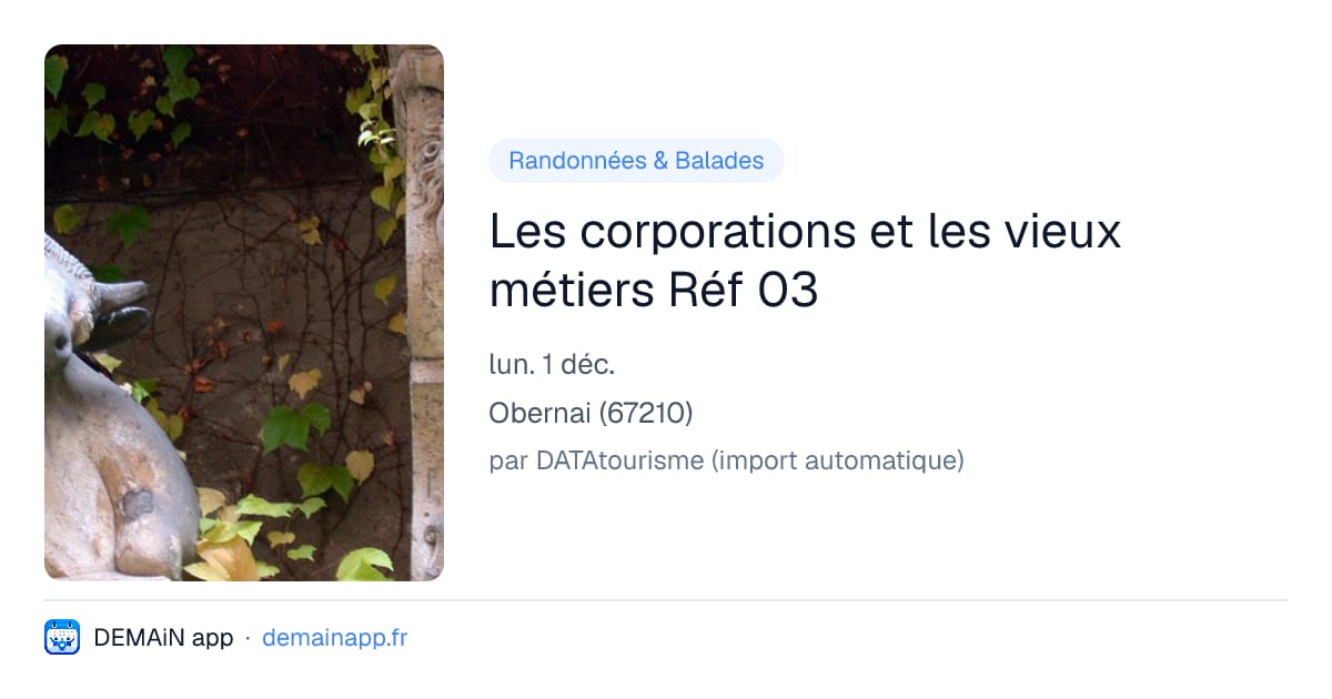 Les corporations et les vieux métiers Réf 03 — Obernai