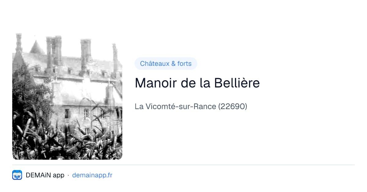 Manoir de la Bellière — La Vicomté-sur-Rance