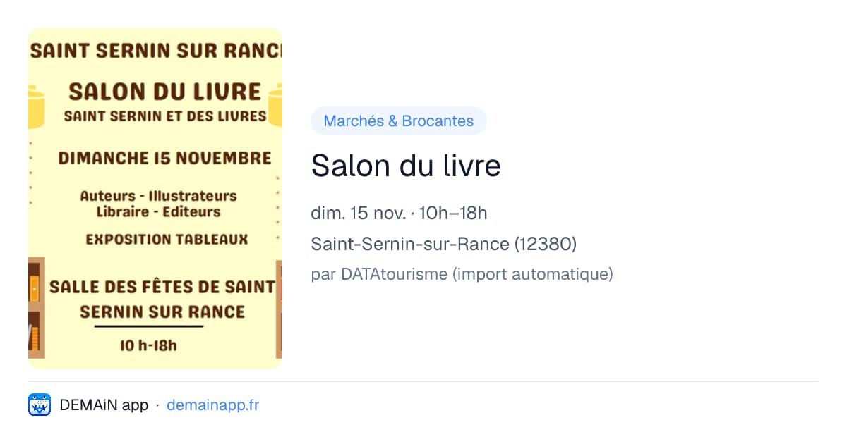 Salon du livre — Saint-Sernin-sur-Rance