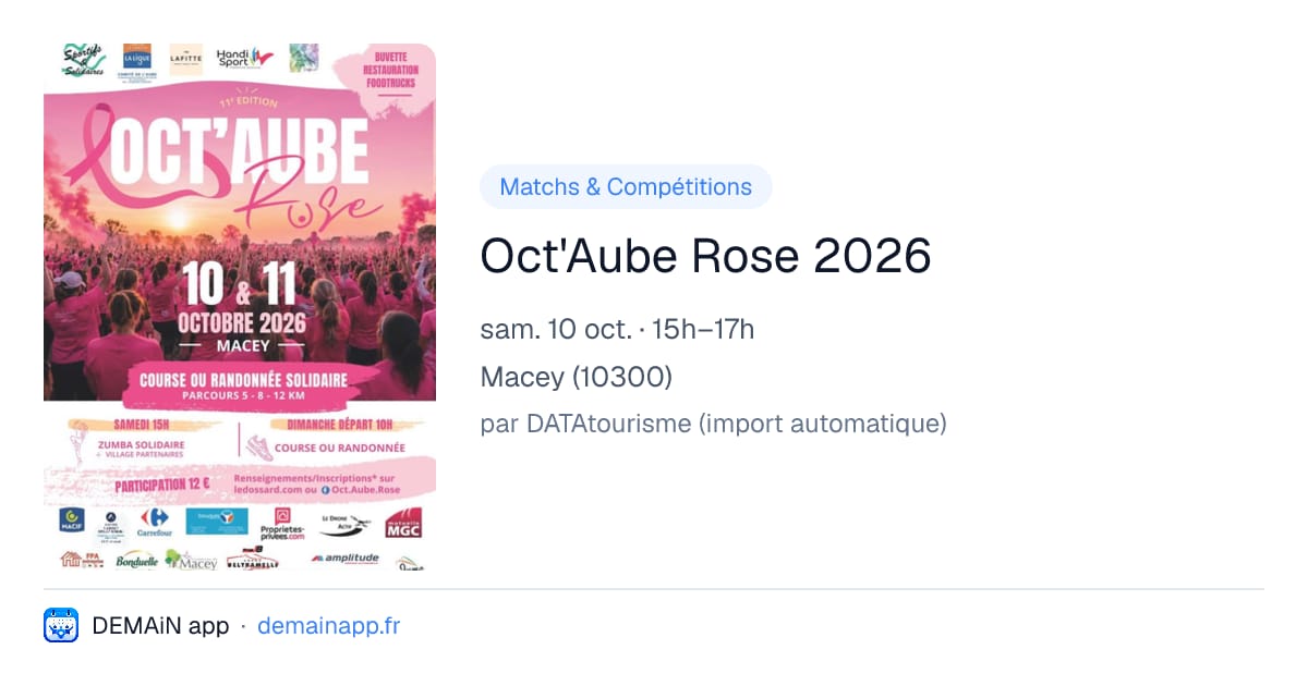 Oct'Aube Rose 2026 — Macey