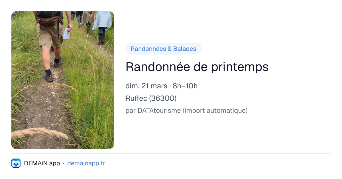 Randonnée de printemps — Ruffec