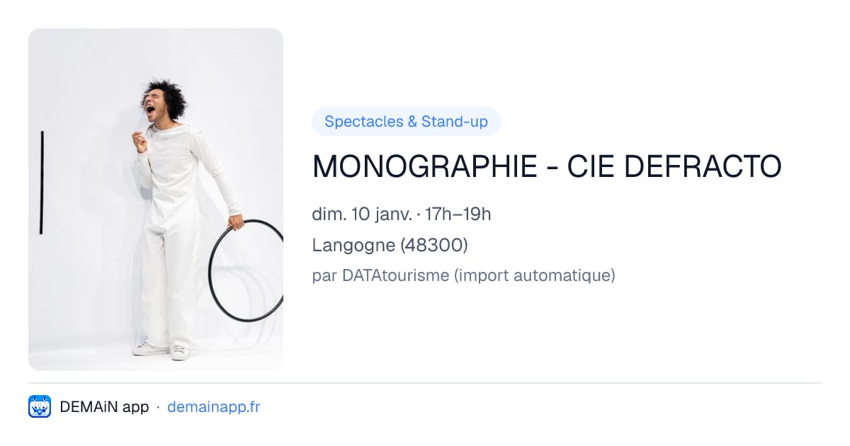 MONOGRAPHIE - CIE DEFRACTO — Langogne