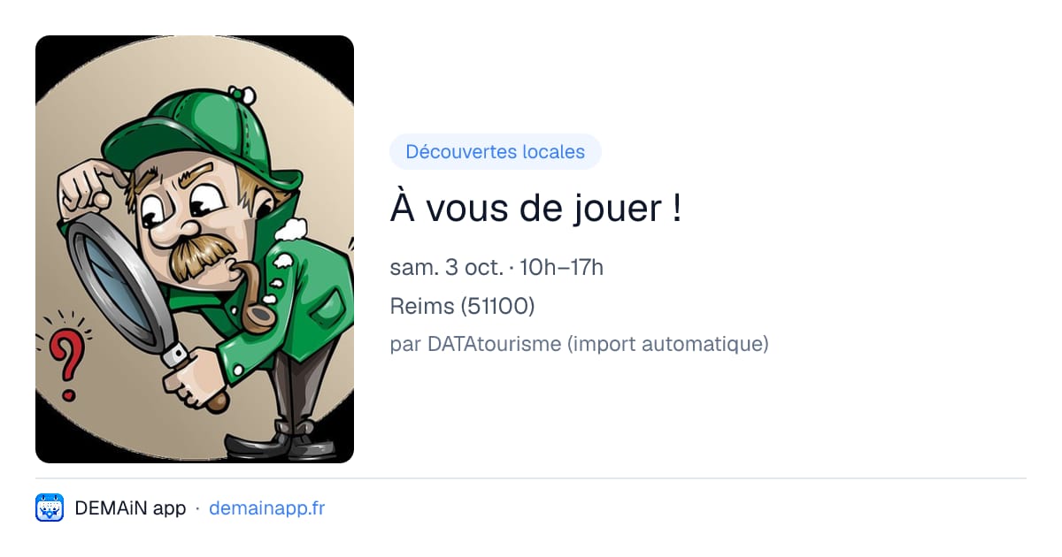 À vous de jouer ! — Reims