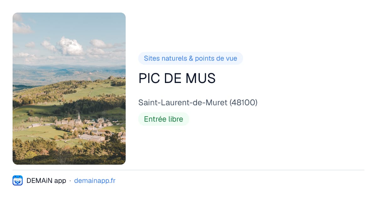 PIC DE MUS — Saint-Laurent-de-Muret