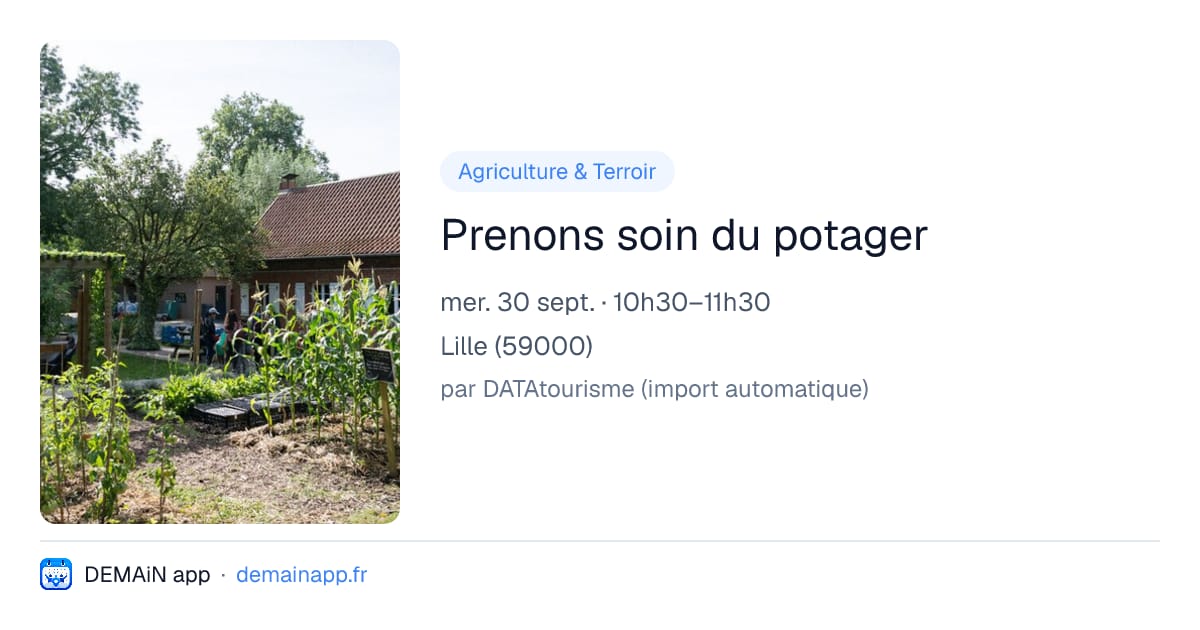 Prenons soin du potager — Lille