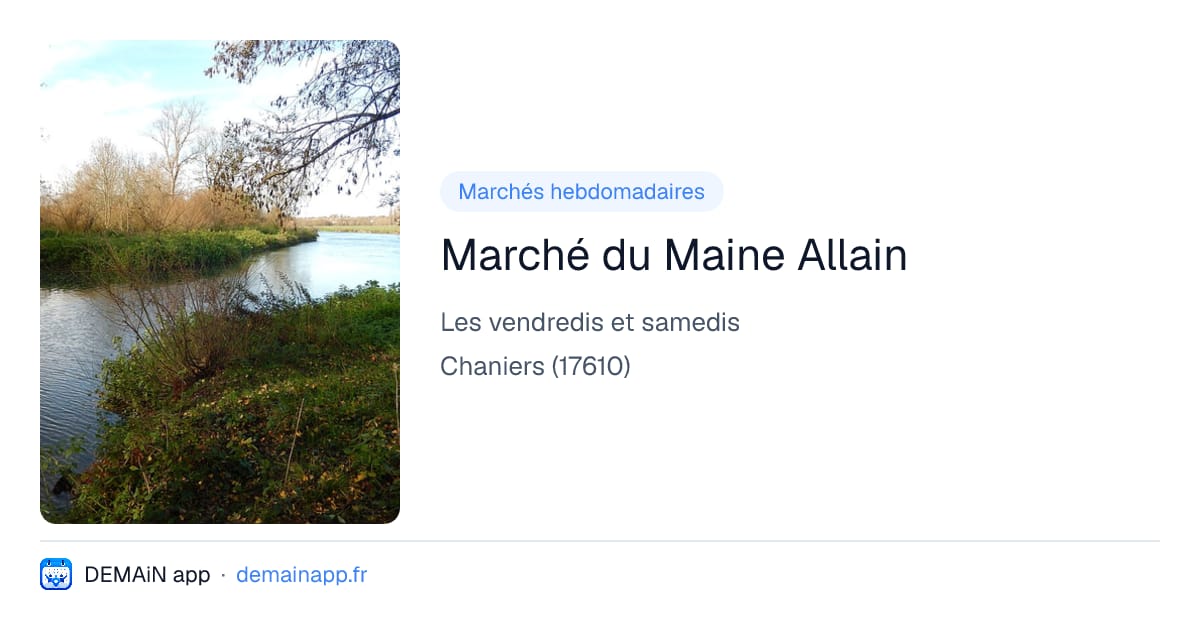 Marché du Maine Allain — Chaniers