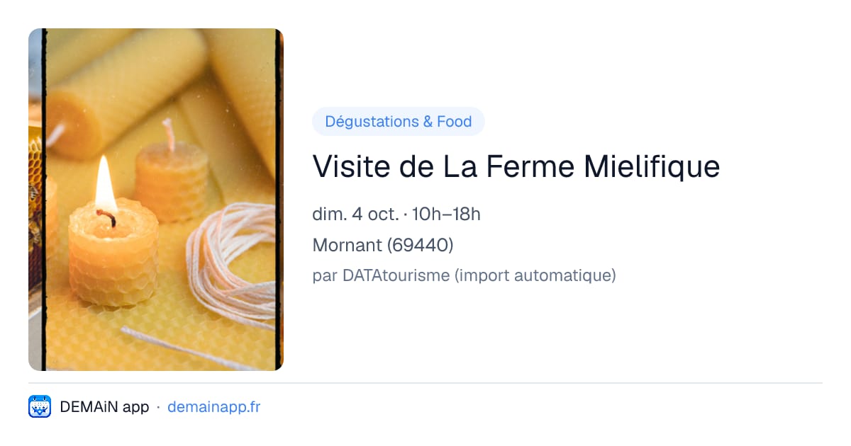 Visite de La Ferme Mielifique — Mornant