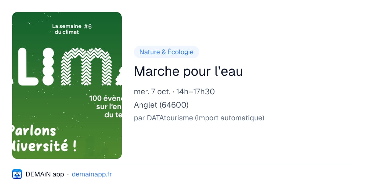 Marche pour l’eau — Anglet