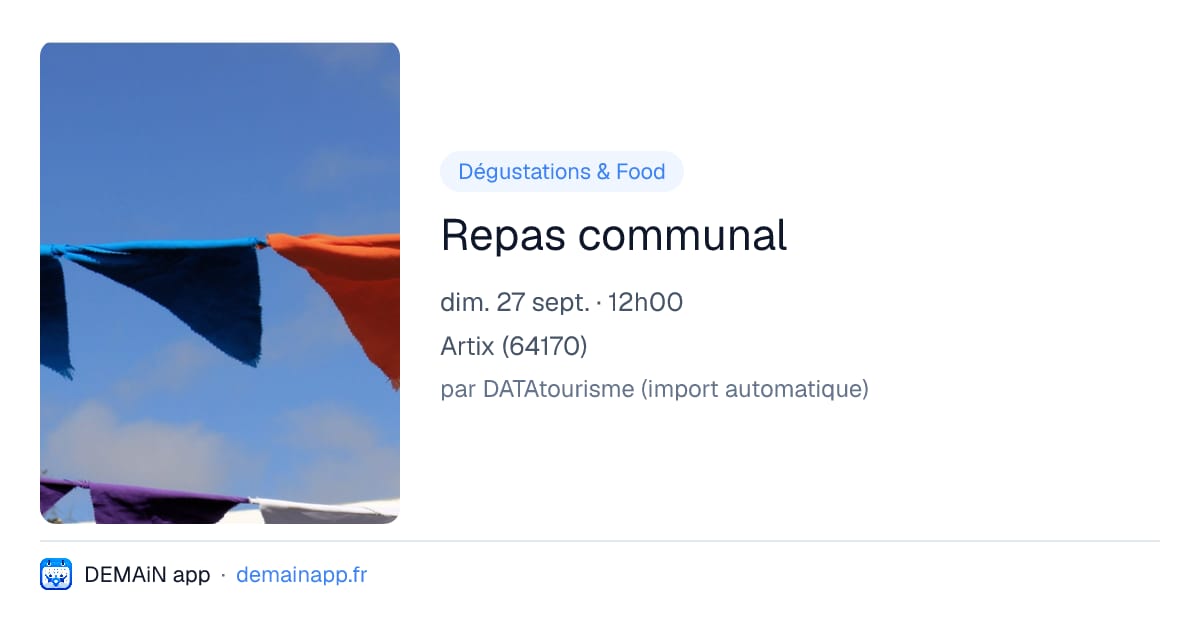 Repas communal — Artix