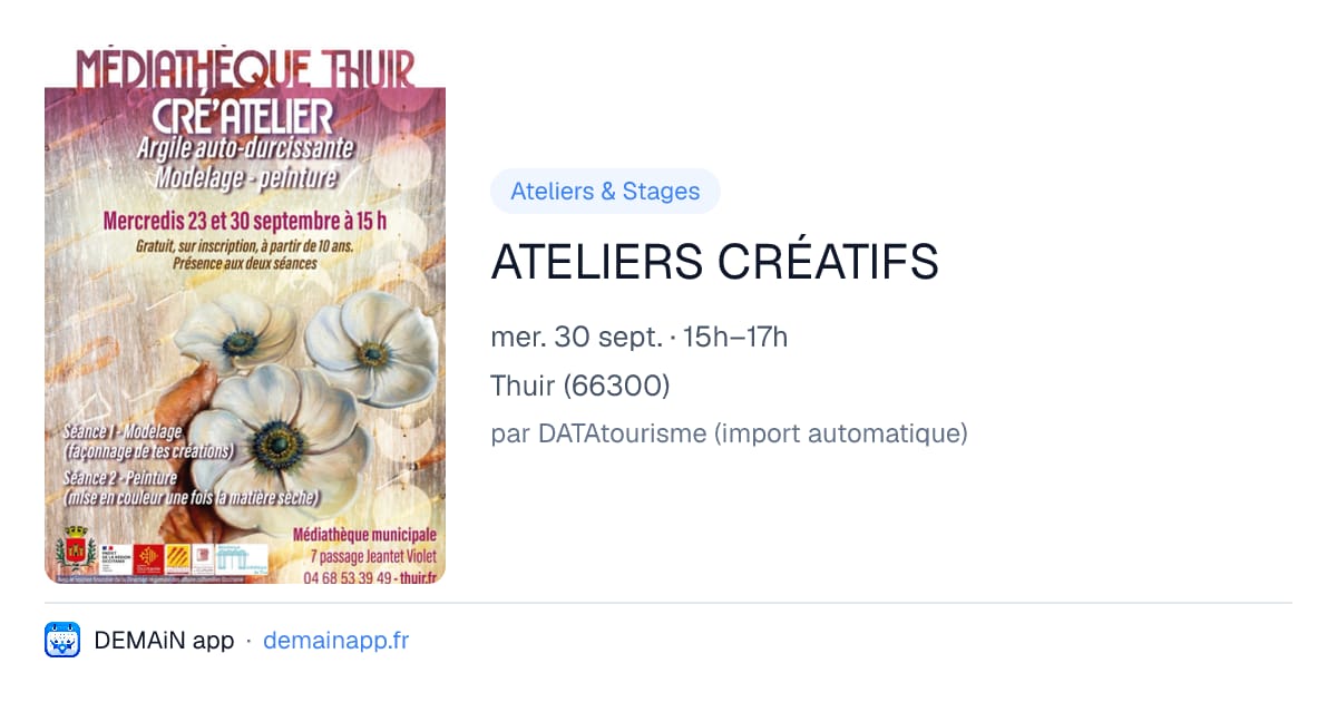 ATELIERS CRÉATIFS — Thuir