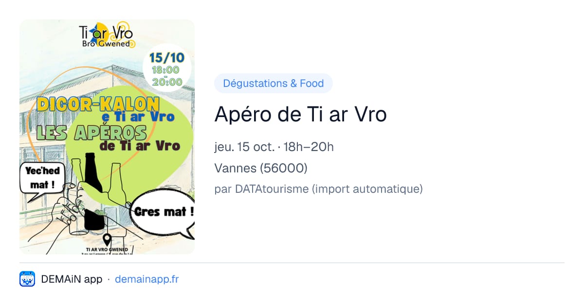 Apéro de Ti ar Vro — Vannes