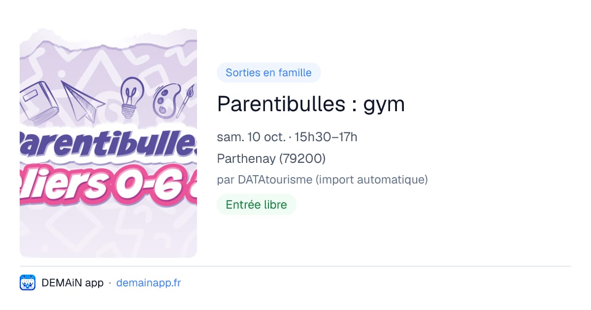 Parentibulles : gym — Parthenay