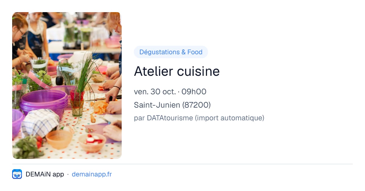 Atelier cuisine — Saint-Junien