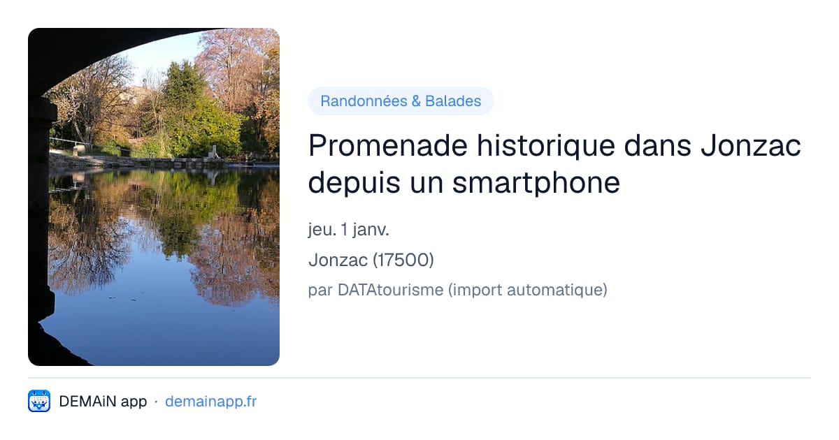 Promenade historique dans Jonzac depuis un smartphone — Jonzac