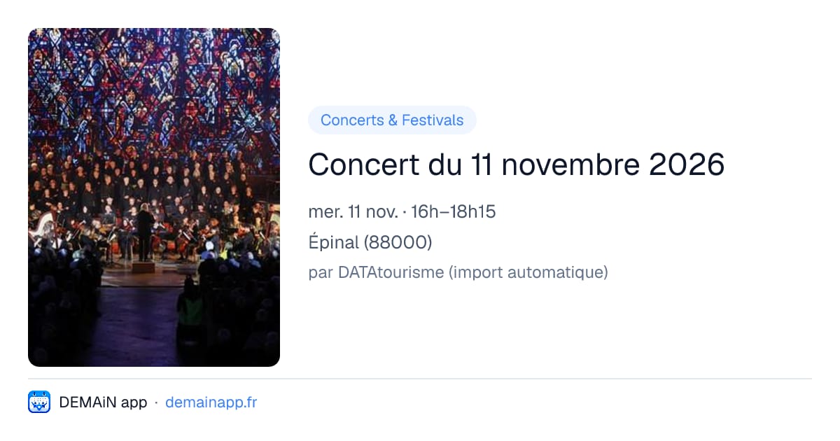 Concert du 11 novembre 2026 — Épinal