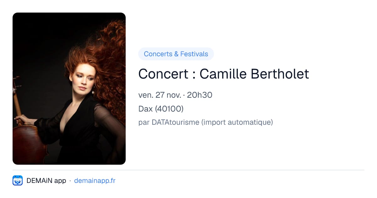 Concert : Camille Bertholet — Dax