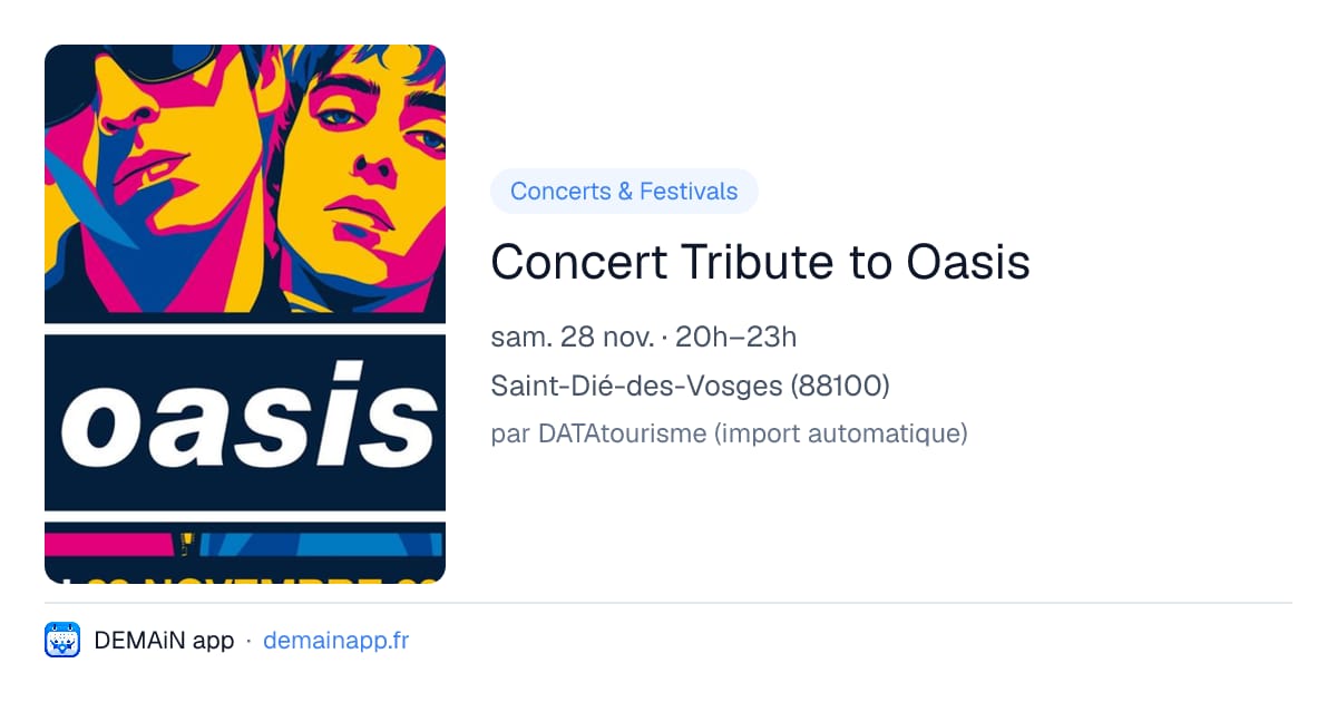 Concert Tribute to Oasis — Saint-Dié-des-Vosges