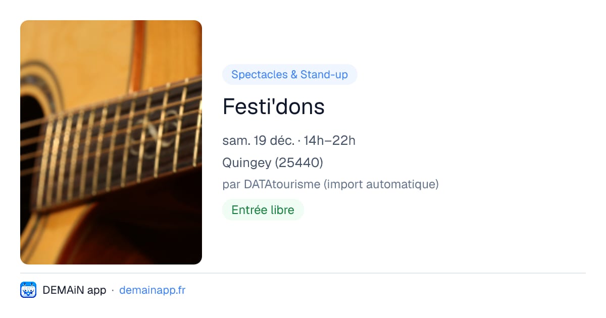 Festi'dons — Quingey