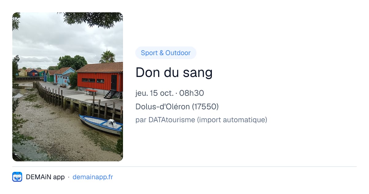 Don du sang — Dolus-d'Oléron
