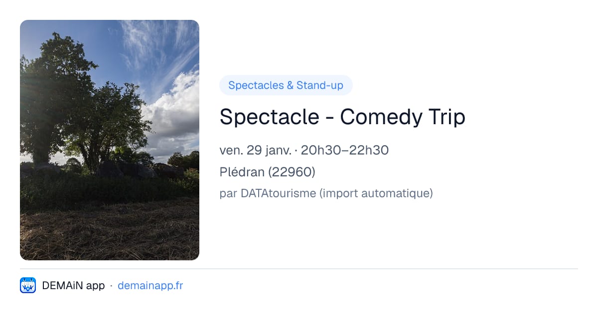 Spectacle - Comedy Trip — Plédran