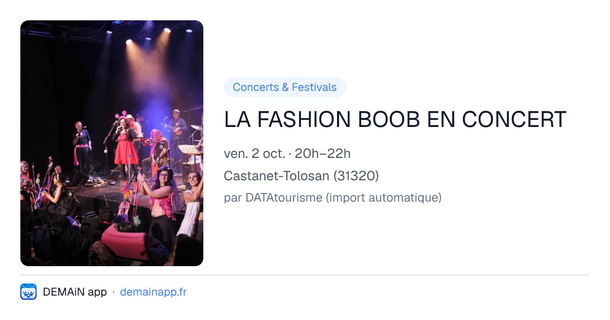 LA FASHION BOOB EN CONCERT — Castanet-Tolosan