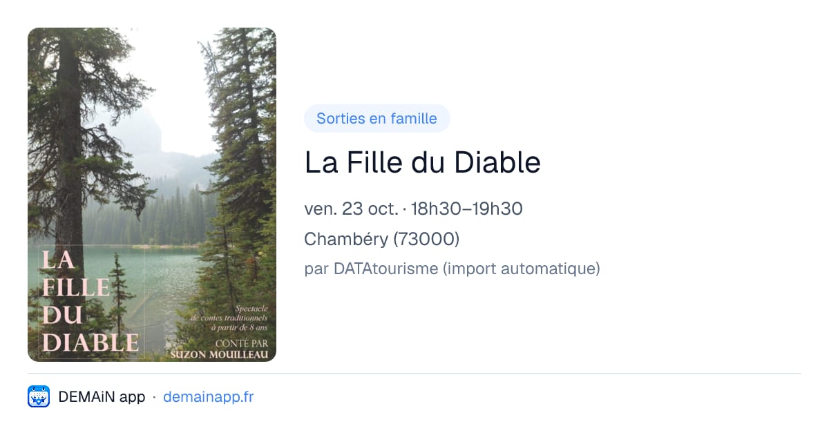 La Fille du Diable — Chambéry
