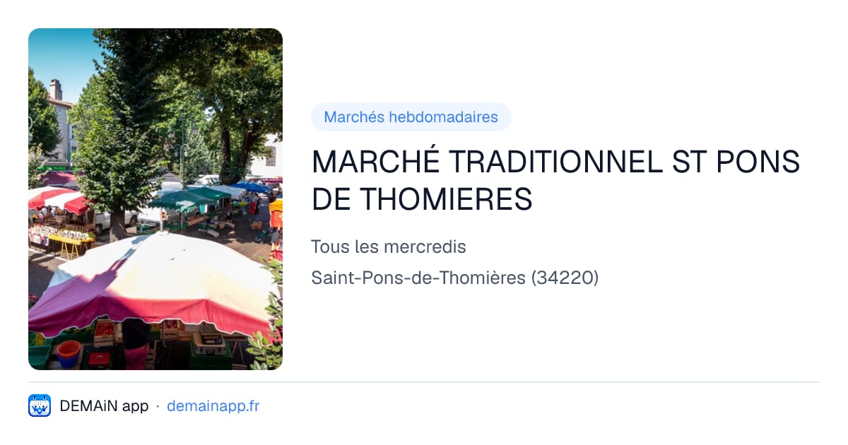 MARCHÉ TRADITIONNEL ST PONS DE THOMIERES — Saint-Pons-de-Thomières