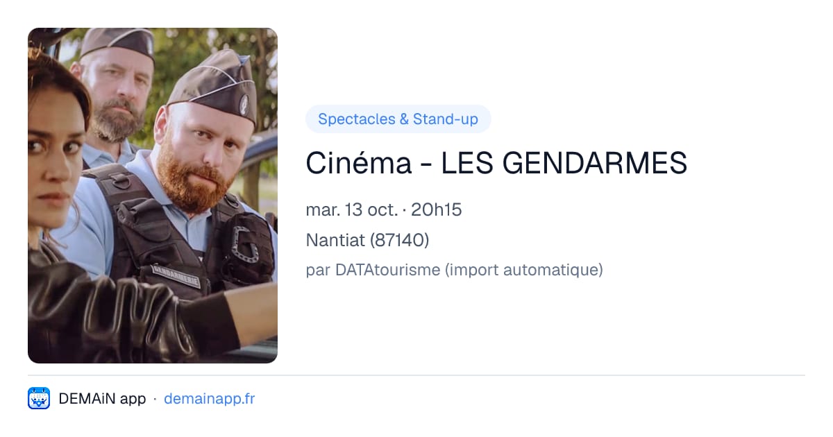 Cinéma - LES GENDARMES — Nantiat
