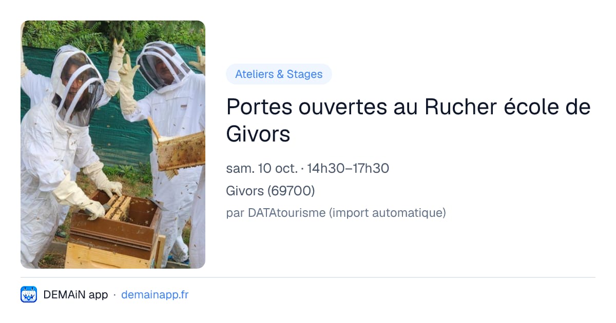 Portes ouvertes au Rucher école de Givors — Givors