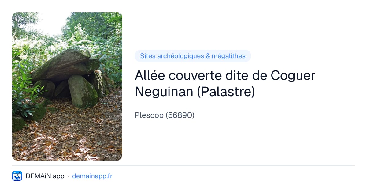 Allée couverte dite de Coguer Neguinan (Palastre) — Plescop