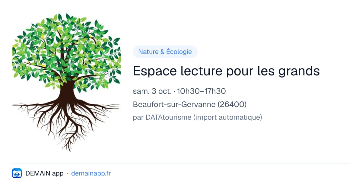 Espace lecture pour les grands — Beaufort-sur-Gervanne