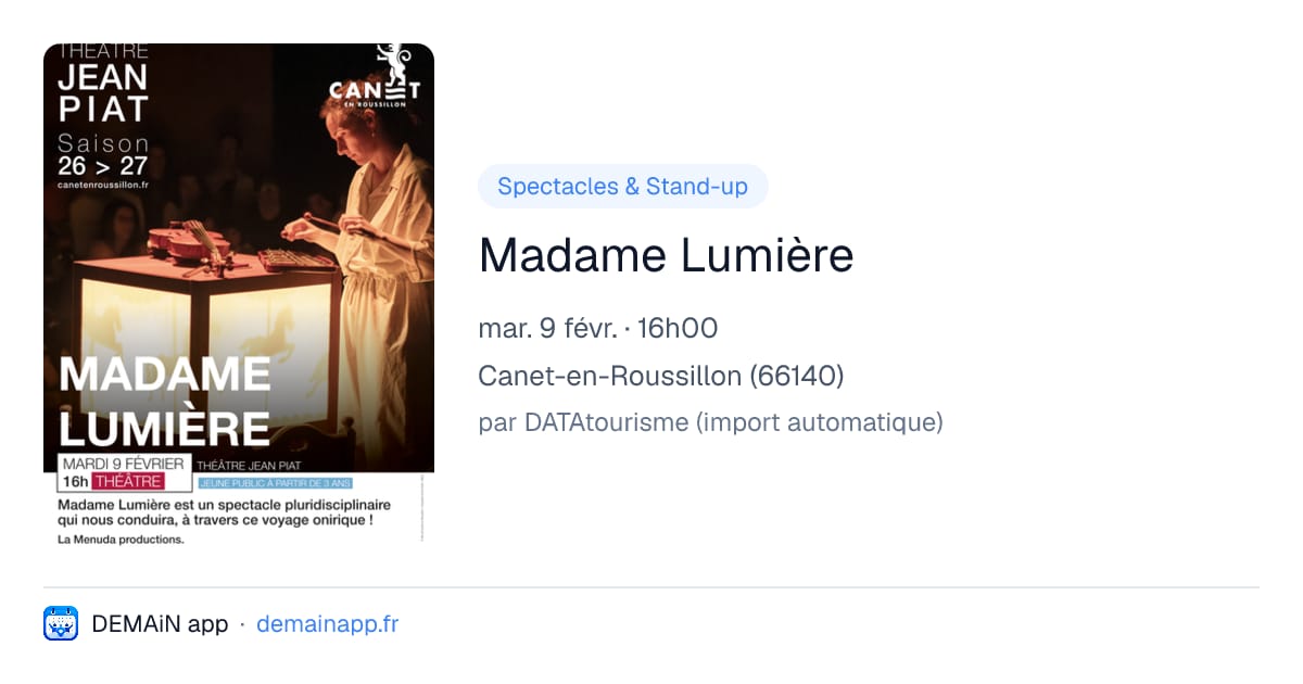 Madame Lumière — Canet-en-Roussillon