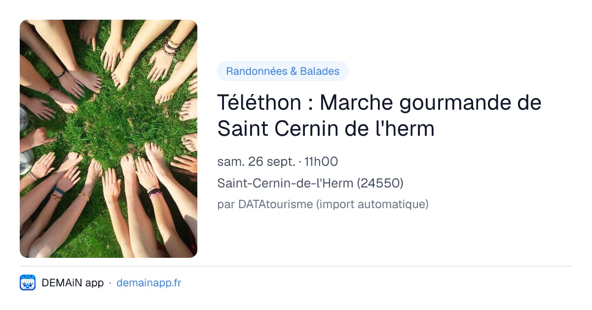 Téléthon : Marche gourmande de Saint Cernin de l'herm — Saint-Cernin-de-l'Herm