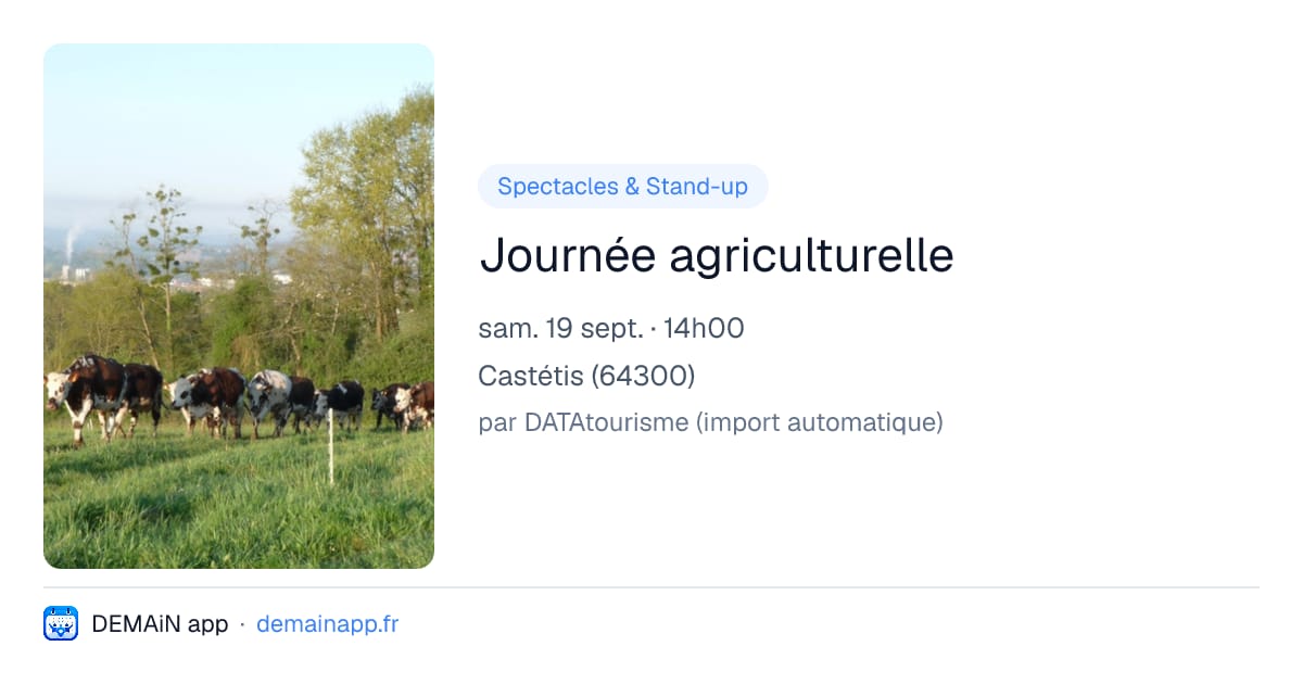 Journée agriculturelle — Castétis