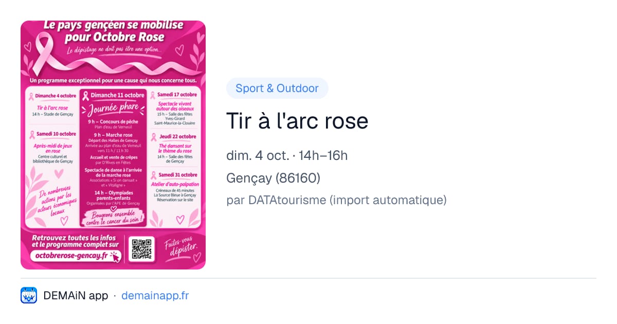 Tir à l'arc rose — Gençay