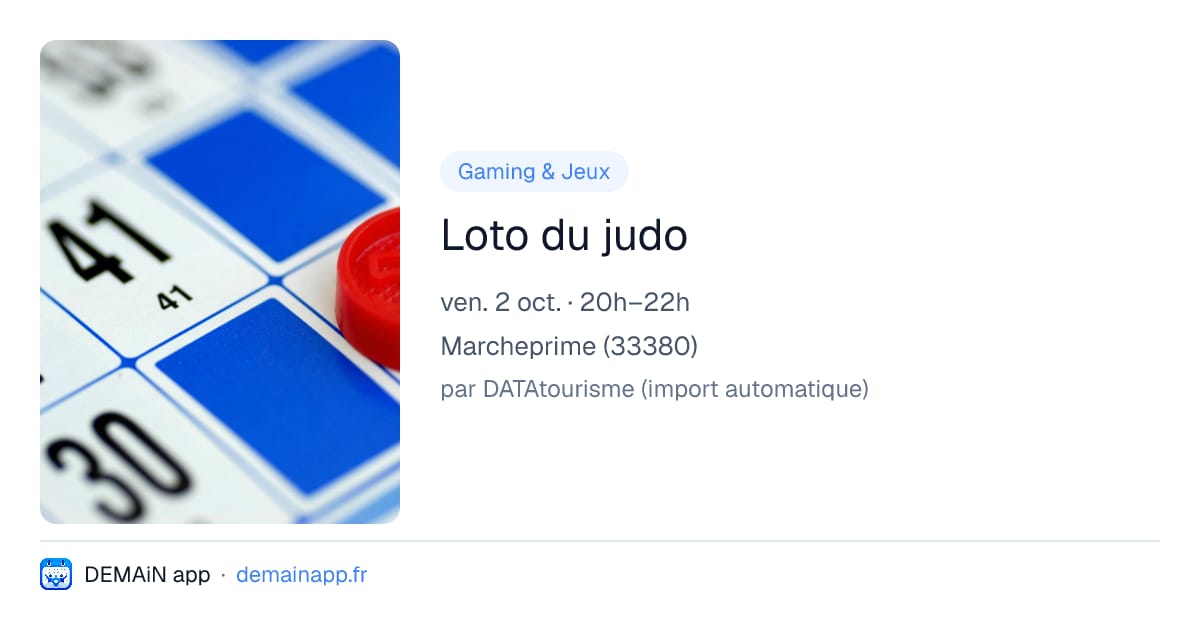 Loto du judo — Marcheprime